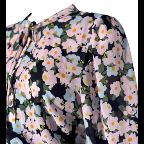 J.Crew Mercantile Drapey Tie Front Floral Dress Elastic Waist Size Small NEW - Picture 11 of 12